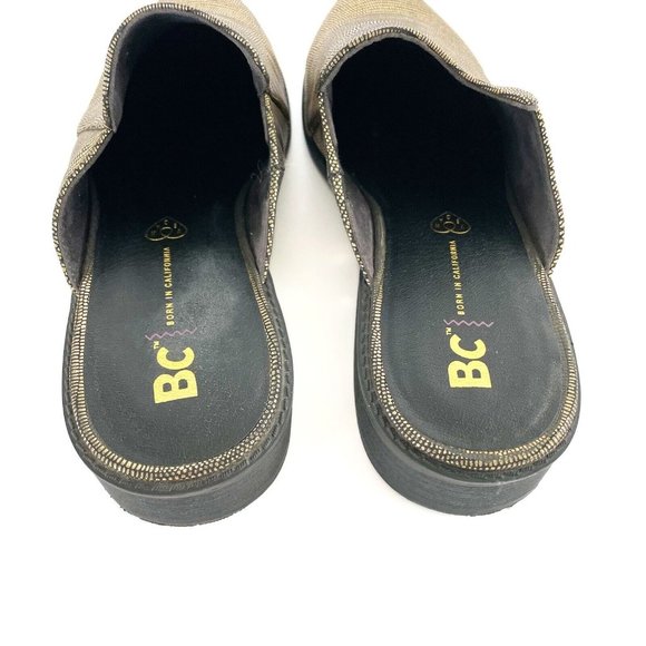 BC Shoes Vegan Mules Slides Women's 9 Slip On Metallic Modern Casual Avant Garde - Picture 10 of 16